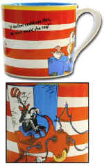 dr. seuss cat in the hat cleaning mug