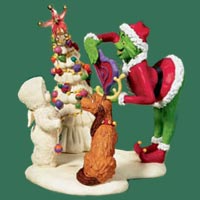 dr. seuss grinch christmas tree figurine