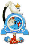 dr. seuss cat in the hat pendulum clock